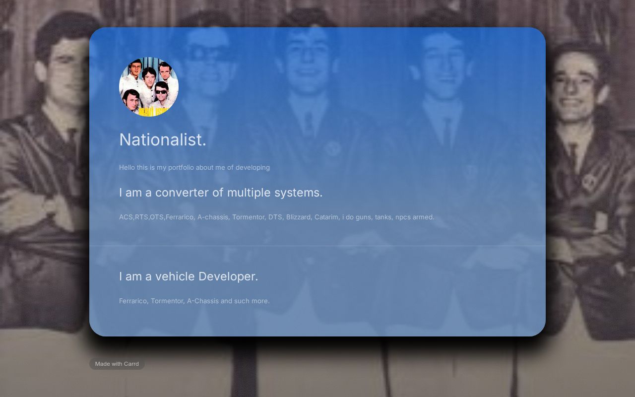 Carrd profile picture for @nationalist